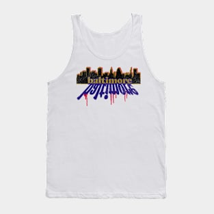 Baltimore Maryland American Football Cityscape Skyline Tank Top